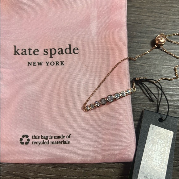 Kate Spade Open Circle Slider Bracelet Rose Gold NWT - Picture 3 of 3